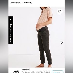 Madewell maternity perfect vintage jeans